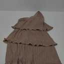 ZESICA ONE SHOULDER SLEEVELESS RUFFLE TIERED CHIFFON MINI DRESS (S, Light Khaki)