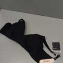 OEAK Womens Deep V Bras Wireless Comfortable Bra Supportive No Underwire Bras Tshirt Push Up Bralettes Plunge Seamless Bra (Medium, Black)