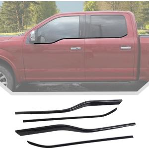 JeCar Black Window Molding Trim for 2015-2020 Ford F150 Outer Door Weatherstrip Window Seal Belt Decor Strips 4pcs