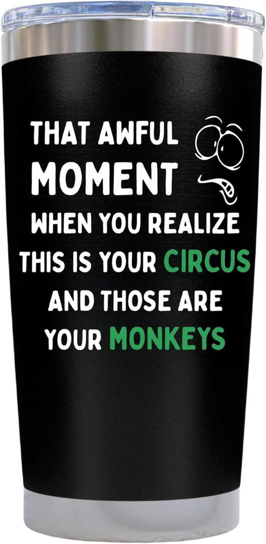 Boss Gift for Women Men, 20 Oz Insulated Tumbler, Funny Office Christmas Gag White elephant Gifts for Manager Coworkers