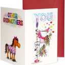 2 x Funny Mothers Day card, Gifts For Mom From Son, Daughter, Kid, For Wife, Cute Unicorn Mom Card, Unique Mom Gift Idea, Humor Mothers Day Card for Mom