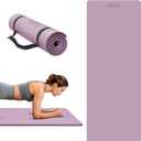 Yoga Mat Extra thick 8mm Exercise mat, Soft Lightweight TPE Fitness Mat with strap, High Elasticity, Anti-fatigue,non-slip mat for Women, Yoga, Camping, Travel, Gym & Outdoor | 72"L x 0.32"Th