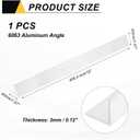 MECCANIXITY Aluminum Angle, 1.57"x1.57"x16" Long 0.12" Wall Thick