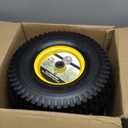 15x6.00-6nhs Lawn Mower Tires and Wheels, Riding Lawn Mower and Garden Tractor Front Pneumatic Tire Replacement Assembly, Easy to Install, 500Lbs Load, 3" Offset Hub, 3/4" Bearing, 2Pack Yellow