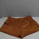 Ekouaer Womens Pajama Shorts Textured Casual Lounge Short Elastic Waist Pj Shorts Sweatsuits with Pockets 2025,Brown, XL
