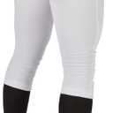 Champro Women's Tournament Traditional Low-Rise Softball Pants (Medium, White)