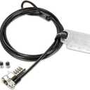 Kensington Universal 3-in-1 Combination Laptop Lock, Computer Security Locking Cable - Resettable Version (K62316WW), Black