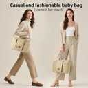 Diaper Bag Large Tote Baby Bag, Diaper Bag Purse, Capacity Travel for Labor Delivery (Beige)
