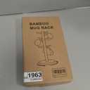 Wisuce Coffee Mug Holder Tree Upgraded 360Rotated Cup Holder for Counter Black Wood Cup Tree Mug Rack Organizer Stand with 6 Hooks for Kitchen Coffee Bar Accessories