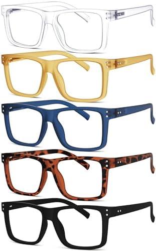 Eyekepper 4 pack Oversized Reading Glasses Square Large Frame Readers for Men and Women +1.75