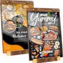 2 Pack Acrylic Sign Holder 8.5 x 11 Inch with Wood-Color Base, Vertical L-Shape Tabletop Display Sign Holder for Store/Coffee Shop/Restaurant Menu Display Hotel/Office Poster Display