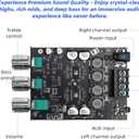 ZK-1002T Bluetooth 5.0 Stereo Amplifier Board, 200W HiFi 2.0 Channel Mini Audio Amp Module with Treble & Bass Control, AUX Input, DC 12V-24V for DIY Speakers,Home Audio