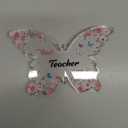 Eletorot Teacher Appreciation Gifts for Women: Thank You Graduation Valentines Day Christmas Presents for Teachers Her from Students, Personalized Butterfly Acrylic Plaque Decorations