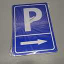 2 x 2-pack Parking Sign This Way to Parkinglot Aluminum Signage, Show Where to Park, Size 25 X 35 cm, Blue