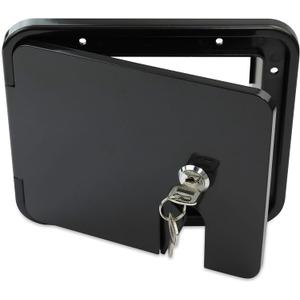 RV Camper Trailer Motorhome Power Cord Hatch Electrical Access Door (Black-1802MB)