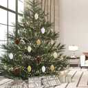 15 Pcs Christmas Velvet Balls Bulk C9 Flocked Christmas Tree Ball Ornaments Plastic Shatterproof Xmas Decorative Hanging Home Ornaments for Xmas Tree Party Holiday Decor (3.15'',Morandi)