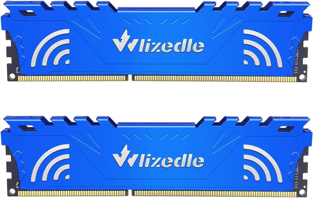 DDR3 RAM 16GB Kit (2x8GB) 1600MHz CL11 DIMM Wlizedle Desktop Memory PC3-12800 240-Pin 1.5V 2Rx8 Dual Rank Channel Non-ECC Unbuffered PC Computer Sdram Sticks Module Upgrade, Blue (8GBx2)