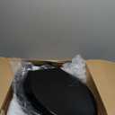 Black Elongated Toilet Seat Natural Wood Toilet Seat with Zinc Alloy Hinges, Easy to Install also Easy to Clean, Scratch Resistant Toilet Seat by Angol Shiold (Elongated, Black)