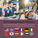 AI Translation Earbuds Real Time, 164 Language Translator Earbud 3-in-1 Bluetooth 5.4 Translator Earbuds with 6 Translation Modes, 75H Translators Headphones with APP for Travel Business, Pink