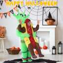 Inflatable Alien Costume Kids, Funny Halloween Costumes for Kids, Hot Dog Alien Halloween Costume for Halloween Fancy Party Cosplay, Children's Universal Size Green