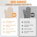 Rorecay Oven Mitts and Pot Holders Sets 6pcs, Extra Long Kitchen Silicone Oven Gloves High Heat Resistant 500 Degrees Non-Slip Potholders Hot Pads for Baking Cooking, Milkshake