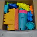 Collapsible Beach Toys for Kids Toddlers, Collapsible Sand Bucket and Shovels Set with Mesh Bag,Travel Sand Castle Building Kit, Sandbox Toys, Foldable Beach Essentials for Toddlers Kids Age 3-10