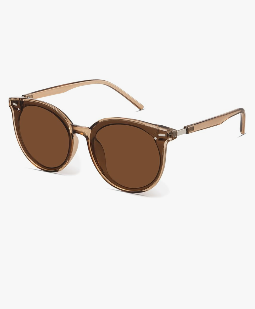 Livho Polarized Sunglasses, Retro & Oversized Shades for Women with Round Lenses