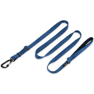 Hyhug Nylon Adjustable 4-6ft Dog Leash with Soft Neoprene Padded Handle, Durable Heavy Duty Leash with Easy-to-Use Bolt Snap, Ideal for Jogging Outdoor (Classic Blue)