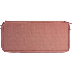 Patio Bench Cushion Covers for Outdoor Furniture with Ties,Water Resistant Loveseat/Settee Cushion Slipcover 54x18x3 Inch for Swing Porch Garden(Replacement Cover Only)-Light Coral Red