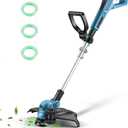 15" Cordless String Trimmer & Lawn Edger for 18V Battery(NOT Included), Electric Weed Wacker Auto Line Feed, Sidewalk Edger Weed Eater for Landscaping, Lawn with 4 Line Spools