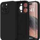 SuydanBox Magnetic for iPhone 15 Pro Max Case, Compatible with MagSafe, [Full Camera Protection][Screen Protector] Silicone Shockproof Protective Phone Case for iPhone 15 Pro Max 6.7", Black