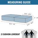 H.VERSAILTEX Velvet Stretch Couch Cushion Cover Plush Cushion Slipcover for Chair Loveseat Sofa Cushion Furniture Protector Seat Cushion Sofa Cover (2 Piece Medium Sofa Cushion Covers, Camel)