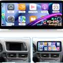 EKAT 12.3 Inch Android Car Stereo for Audi Q5 2009-2019 (Left-Hand Drive), 1920 * 720P Touchscreen Radio with Wireless Carplay & Android Auto,32EQ DSP WiFi GPS Navigation SWC + AHD Backup Cam, 4+64G
