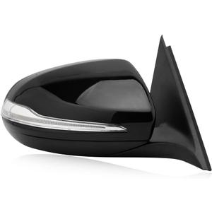 W205 Side Mirror for 2015-2021 Mercedes Benz C Class C180 C260 C300,Mercedes Passenger Side Door Mirror with Electrical Folding/Blind Spot/Heated/LED Turning Signal Light/Memory/Puddle Lights Black