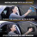 6 x EcoNour Miniature Static Cling Window Shade for Car Sun Visor (2 Pack) | Windshield Sun Shade Static Cling for Driving Glare Shield | Cling Car Shade for Windshield | Sun Glare Protection Accessories