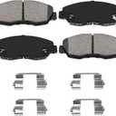 Front Ceramic Disc Brake Pads D465 Replacement For Honda Accord EX/LX 2.2L 1990-1997, 2.7L 1995-1997, For Accord SE 1991/1997, Accord 1994-1997 (DX), For Acura CL Base/Premium 2.2L 1997