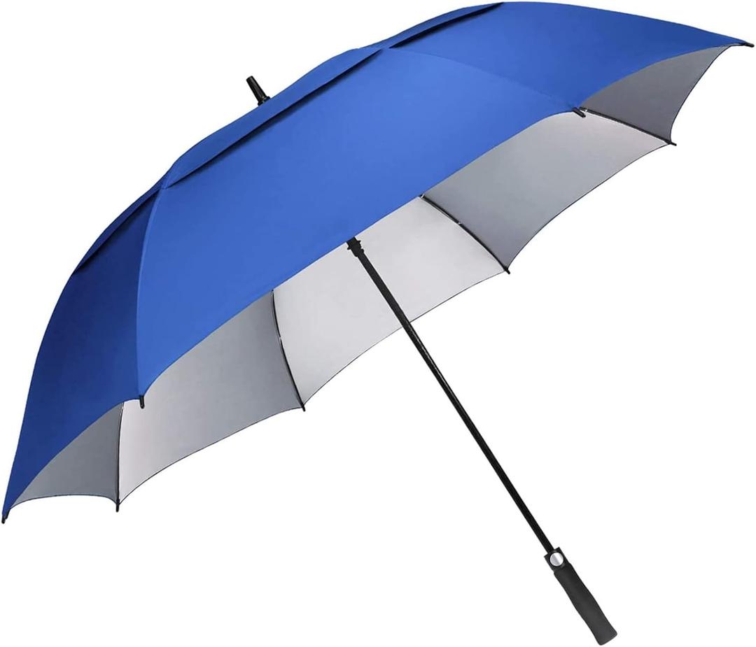 G4Free 54/62/68 Inch Extra Large Windproof Golf Umbrella UV Protection Automatic Open Double Canopy Vented Sun Rain Stick Umbrella