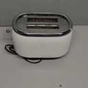 MELLERHOME Retro Toaster 2 Slice, 7 Browning Levels, 3 Functions (Reheat, Defrost, Cancel), Stainless Steel Features, Removable Crumb Tray, Under Base Cord Storage, White Toaster Kitchen Appliances