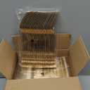 Joyido 150PCS Gold Plastic Forks - 8.1inch Gold Forks Disposable - Vintage Heavy Duty Dessert Forks - Premium Fancy Plastic Silverware for Parties, Weddings, Dinners and Events