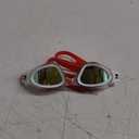 ZIONOR Kids Swim Goggles, G1MINI MIX Vibrant Colorblock Polarized No Leaking Anti Fog Kids Goggles(3-14) (I(white/Red-gold))