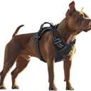 wuffie Dog Harness, Adjustable Soft Padded Dog Vest with Handle Adjustable, no-Pull, Comfortable, Safety Vest for Small, Medium, Large Size Dogs (Black, Large)