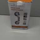 LEVERLOC Grab Bars for Bathtubs and Showers 2 Pack Suction Grab Bar, Heavy Duty 12 Inch Shower Handle Removable Bath Handrails for Seniors and Elderly, Bathroom Safety Grip No Drilling Waterproof Grey (Gray)