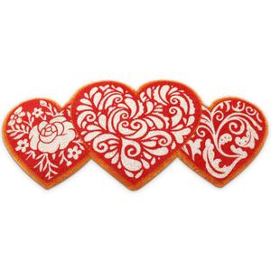 Dunzy Valentines Door Mat Valentine Hearts Shaped Coir Mat Love Doormat Wedding Anniversary Couple Gift Non-Slip and Washable Seasonal Holiday Indoor Outdoor, 17 x 29 Inches