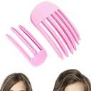 2 x 2PCS Volumizing Hair Clips for Women, Hair Volume Clip Styling Tools Volumizing Comb for Fluffy Bangs Clips for Root Lift Hair Styling Tools, Root Booster Clips, Rose Red