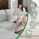 OHSIO Couch Cover, Sofa Cover L Shape,Soft Seat Cushion Covers Washable, Sectional Sofa Cover, Elastic Wear Stain Resistant Pet Friendly Furniture Cover (3 Seat Covers S+1 Chaise, Light Gray)