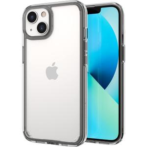 PATCHWORKS Lumina Designed for iPhone 13 5G Case 6.1 inch (2021) Diamond Crystal Clear Never Yellow Shockproof Hard Back Slim Thin Protective Soft Flexible Protector Transparent - Black