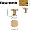 Amerdeco 10 Pack Champagne Bronze Kitchen Cabinet Knobs and Pulls - Single Hole Round Gold Drawer Knobs for Bathroom Cabinets 
