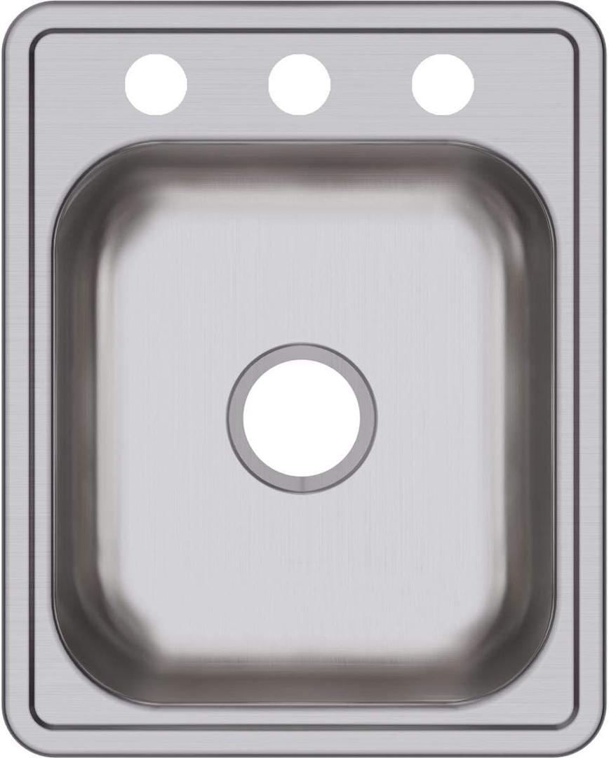 Elkay Dayton D117213 Single Bowl Top Mount Stainless Steel Bar Sink