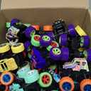 Monster Trucks for Boys, 4 Pack Pull Back Vehicles Cars for Toddlers, 360 Rotation 4 Wheels Drive Durable Friction Cars Powered Push and Go Toys Truck Playset Gift for 3 4 5 6 7 8 Year Old Kids Girls