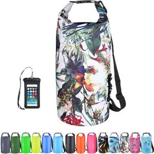OMGear Waterproof Dry Bag Backpack Phone Pouch 10L Floating Dry Sack for Kayaking Boating Outdoors Activities (camouflage1)